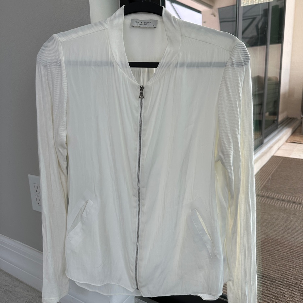 White lightweight Zip-Up Women's Jacket